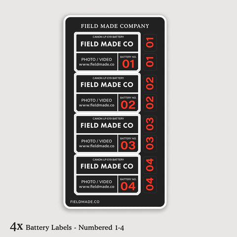 Customizable Labels for Canon LP-E19 Batteries