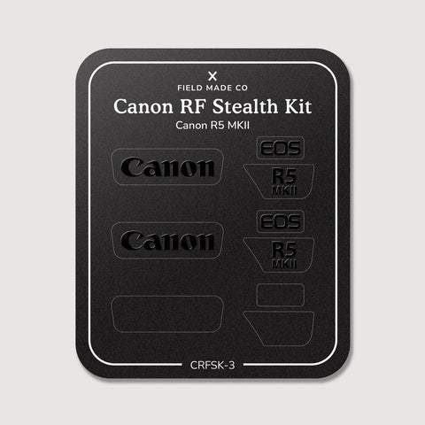 Field-Made-Co-Stealth-sticker-labels-for-Canon-R5-MKII-cameras