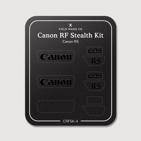 Field-Made-Co-Stealth-sticker-labels-for-Canon-R5-cameras