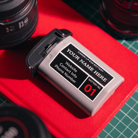 Customizable Labels for Canon LP-E19 Batteries