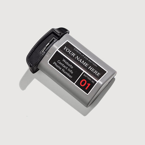 Customizable Labels for Canon LP-E19 Batteries
