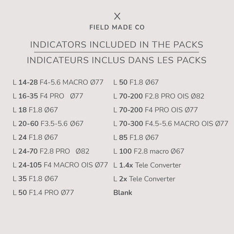 Lens Indicator Pack for Lumix S