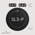 Premium Leica SL3-P camera indicator sticker label by Field Made Co