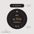 New LEICA SL 50mm F1.4 Summilux version 2 lens indicator sticker label by Field Made Co