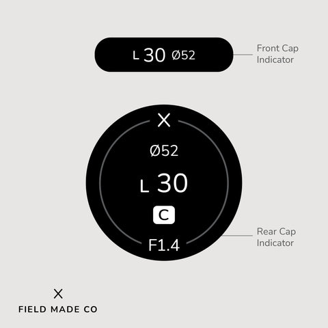 Lens Indicator Vinyl Sticker for Sigma L-Mount Front & Rear Caps